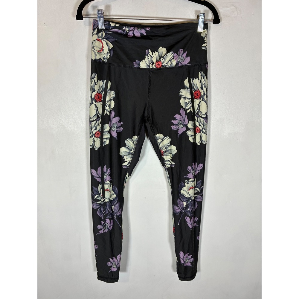 RBX Medium Floral High Waisted Performance Leggings Yoga Athletic Pants